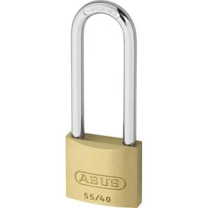 Image of ABUS 55 Series Brass Long Shackle Padlock Keyed Alike
