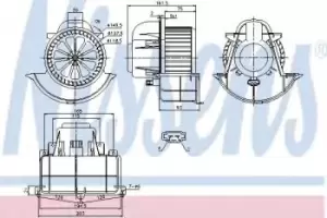 Image of Nissens Interior Cabin Blower Fan 87139