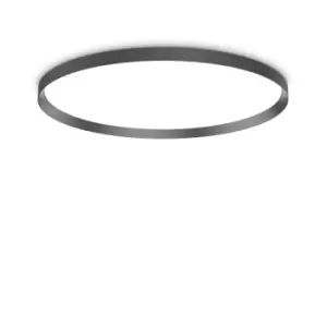 Image of FLY 90cm Integrated LED Semi Flush Light Black, 3000K, IP40