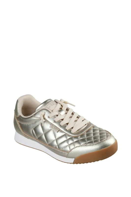 Image of Skechers Womens BOBS Billie Wild Comfort Trainers in Gold Size: 5 Gold Female 5