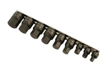 image of Laser Tools 5666 Hex Bit Set (AF) - Low profile 9pc