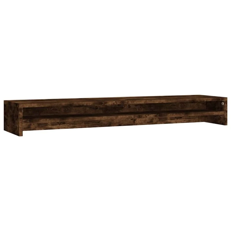 Image of vidaXL Monitor Stand Smoked Oak 100X24X13cm Engineered Wood, Brown 815291