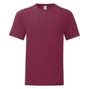 Image of Fruit Of The Loom Mens Iconic T-Shirt (Pack Of 5) (L) (Burgundy)