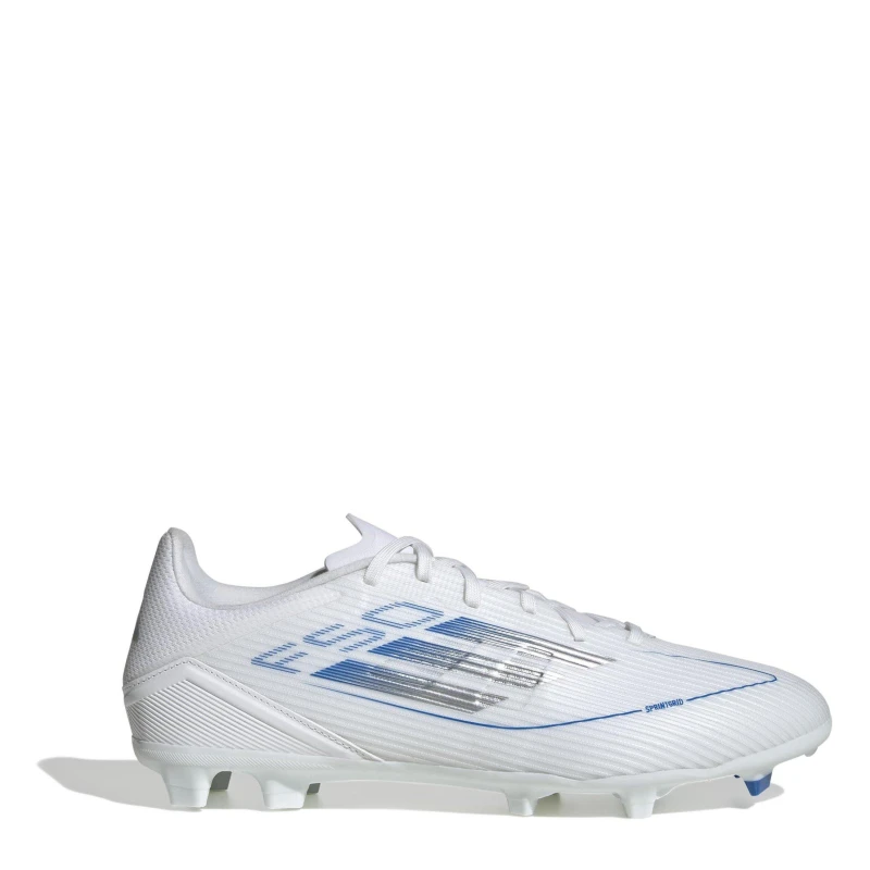 Image of adidas F50 League Adults Firm Ground Football Boots White/Silver male 7 (40.7)
