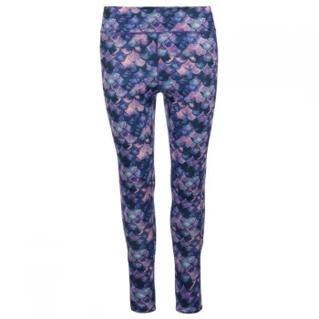 image of USA Pro Mid Rise Leggings - Purple Mermaid