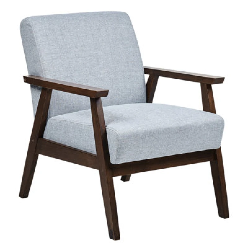 Image of Beliani Retro Armchair Asnes Fabric Grey
