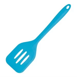 image of Colourworks Silicone Slotted Spatula - Blue