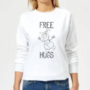 Image of Disney Frozen Olaf Free Hugs Womens Sweatshirt - White - S