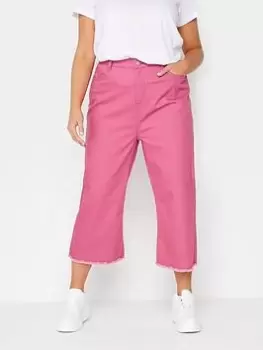 Image of Yours Crop Wide Leg Jean Pink, Size 14, Women