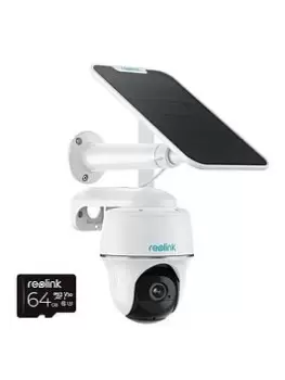 Image of Reolink Go Pt 4G Lte 2K Pt Battery & Solar Kit +64Gb Sd Card +Sim