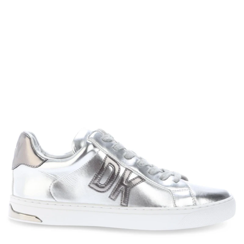 Image of DKNY Abeni Lace Up Trainers Silver female UK 4