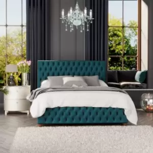 Image of Seren Ottoman Storage Bed, Plush Velvet, Emerald Small Double - Laurence Llewelyn-bowen