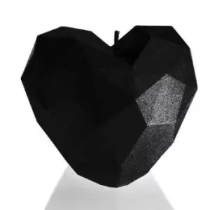 Image of Heart Low Poly Candle – Metallic Black