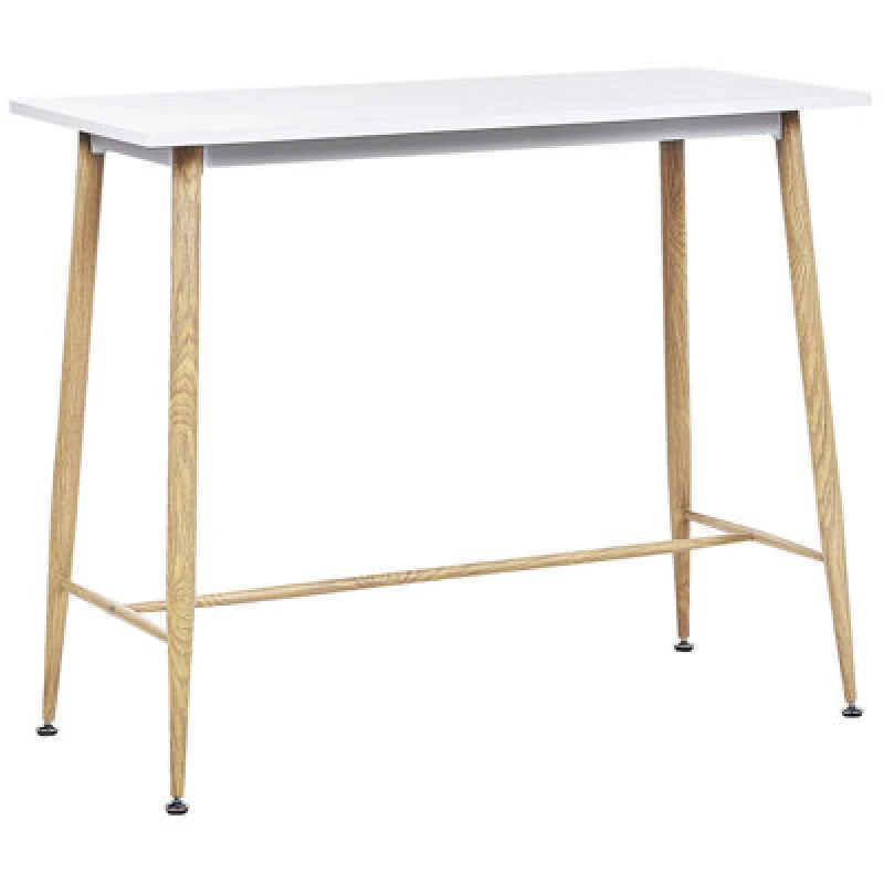Image of Beliani Bar Table Chaves White 110 Cm 50 Cm
