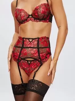 Image of Ann Summers Suspenders The Hero Waspie - Black, Size L, Women