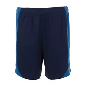 image of SOLS Mens Olimpico Football Shorts (M) (French Navy/Royal Blue)