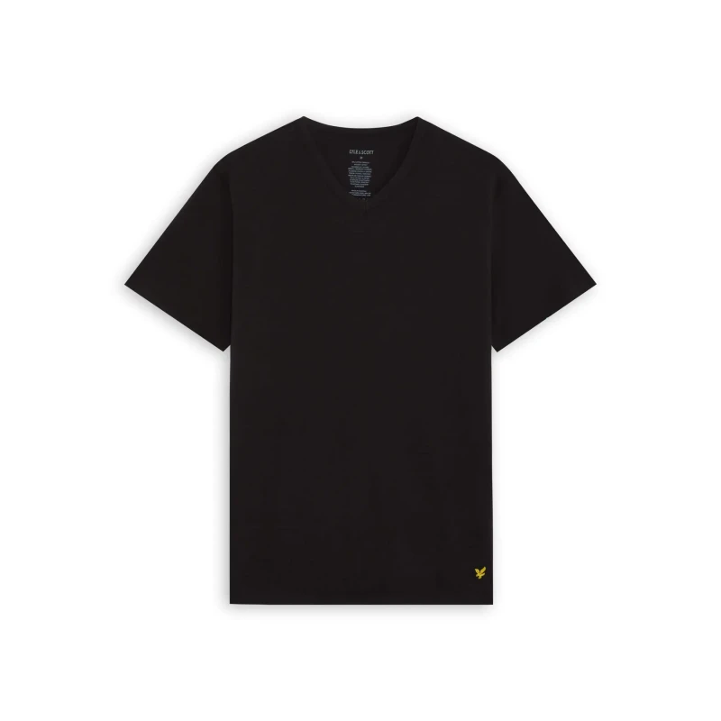 Image of Lyle & Scott V-neck T-Shirt Lyle & Scott Basic (x3) Noir Male S