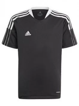 Image of Boys, adidas Youth Tiro 21 Jersey, Black, Size 5-6 Years