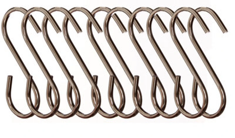 Image of Premier Housewares Sorello Set of 10 Hanging Hooks Silver