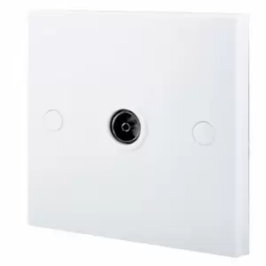 image of Bg White Raised Square Wall-Mounted Single TV Socket