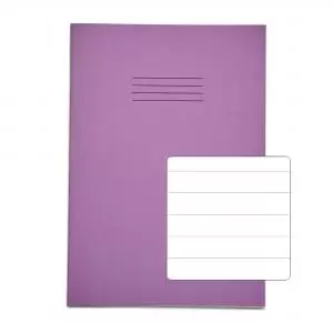 Image of RHINO A4 Exercise Book 64 Pages 32 Leaf Purple 15mm Lined VEX677-74-8