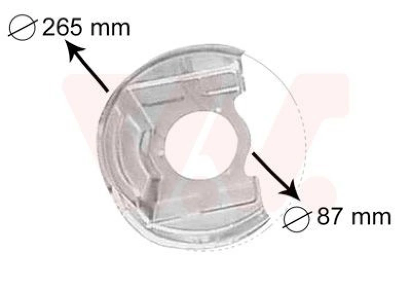 Image of VAN WEZEL Brake disc backing plate VAN WEZEL 3770371