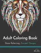 Image of adult coloring book stress relieving animal designs