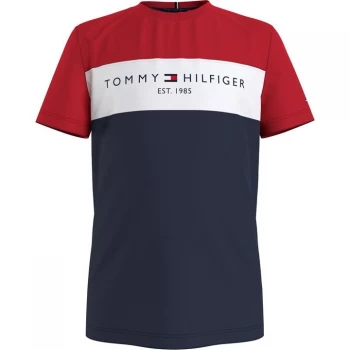 Image of Tommy Hilfiger Colour Block Essential T Shirt - Twilight C87