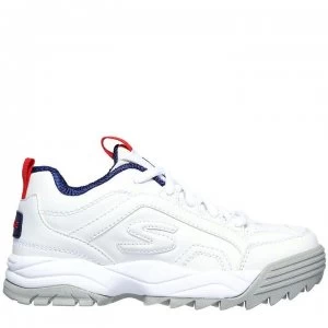 Image of Skechers Intershift Boys Trainers - White/Red/Blu