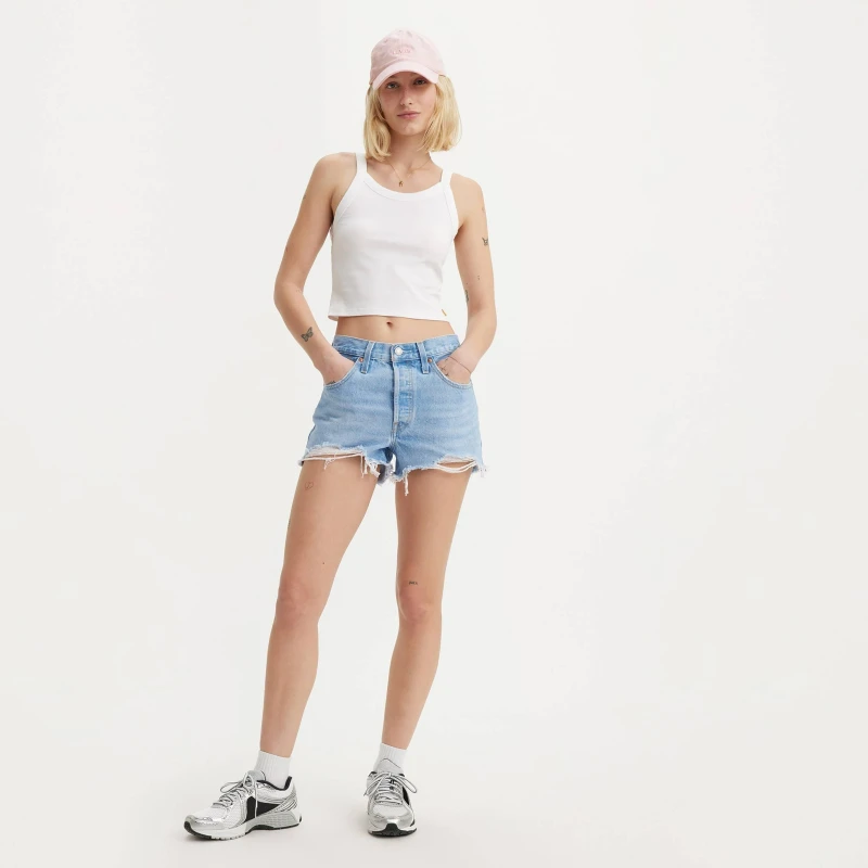 Image of Levis 501 Original Shorts - Blue Blue 28 L30