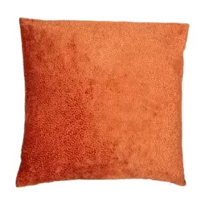 image of Malini Bingham Velvet Cushion in Burnt Orange / Small