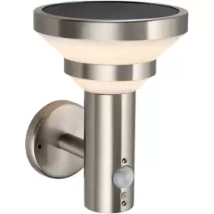 Image of Modern Solar Powered Wall Light with PIR & Photocell Automatic Outdoor Lighting