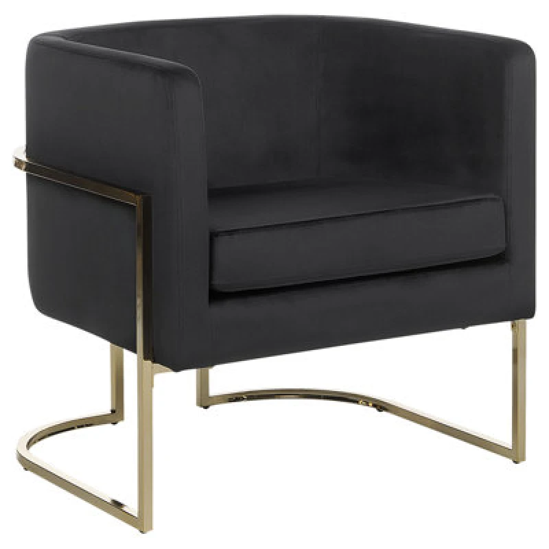 Image of Beliani Glam Armchair Sirkka Velvet Black