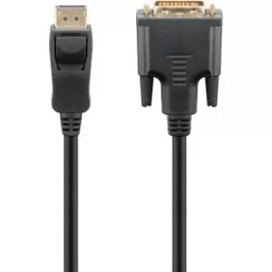 Image of Goobay DisplayPort 1.2 / DVI-D Adapter Cable - Gold Plated - 3m - Black