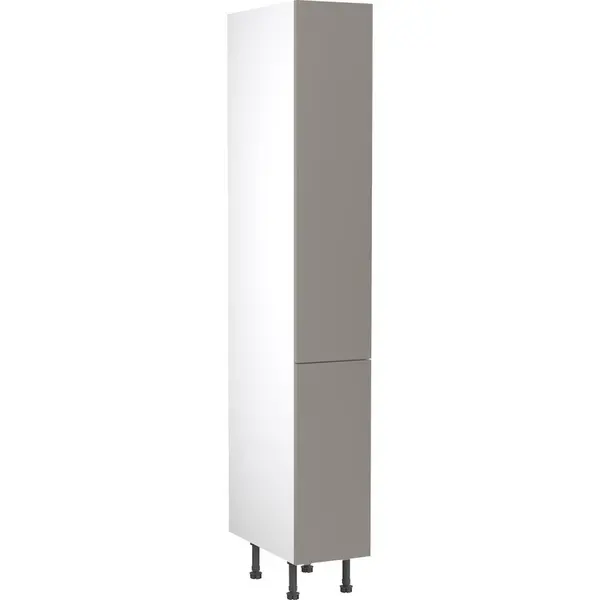 Image of Kitchen Kit Flatpack Slab Kitchen Cabinet Pull Out Tall Larder Unit Ultra Matt 300mm in Dust Grey MFC