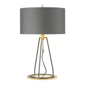 Image of Elstead Ferrara Table Lamp Dark Grey Polished Gold