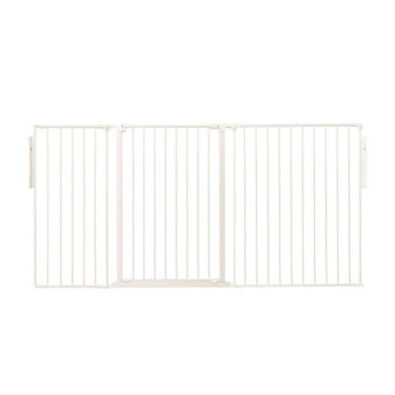 Image of Safetots Premium Extra Tall Room Divider, Up To 200Cm Wide, White, 105Cm Tall, Multi Panel Barrier For Baby And Toddler