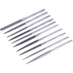 image of 10pcs. needle file set TOOLCRAFT 821006 Handle length 90 mm