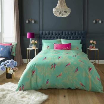 Image of Bedding Green Birds King Size Duvet Cover Set - Sara Miller