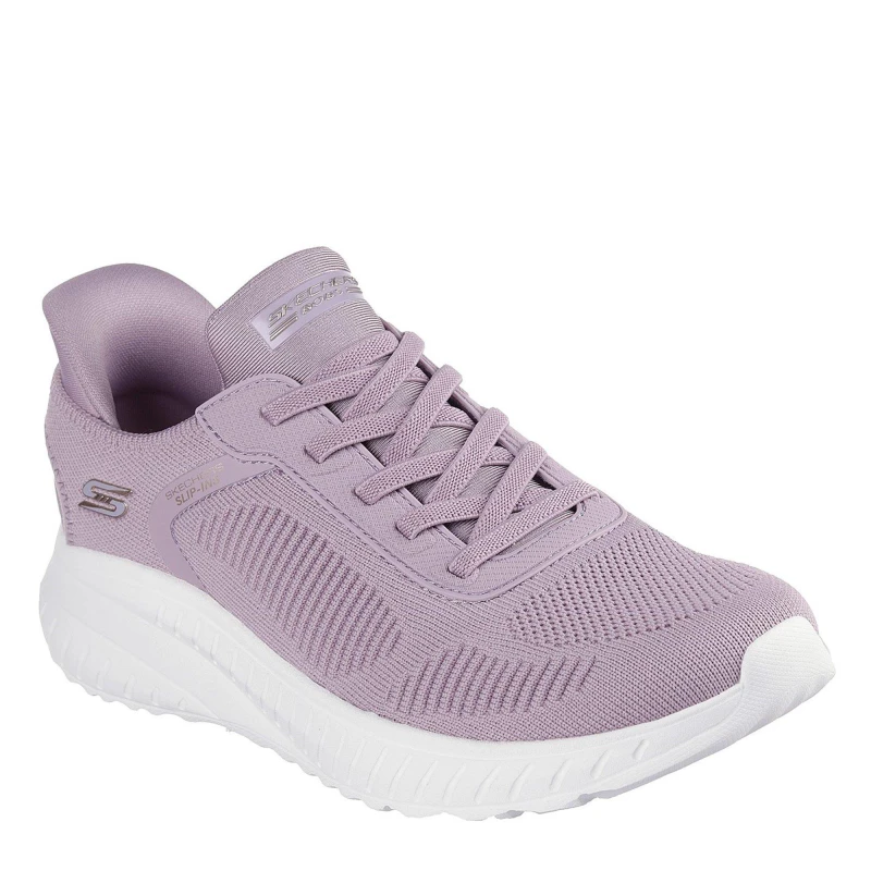 Image of Skechers Womens Bobs Squad Chaos Current Muse Slip-On Trainers Lavender female 5 (38)