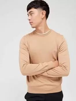 Image of BOSS Botto-l Jumper, Medium Beige, Size L, Men