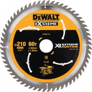 Image of DEWALT Extreme Runtime Circular Saw Blade 210mm 60T 30mm