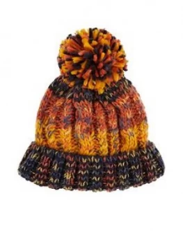 image of Monsoon Boys Chunky Cable Glen Space Dye Beanie Hat - Multi