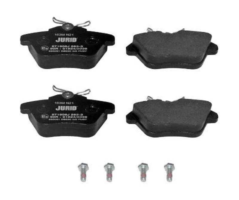 Image of JURID 571908J Brake pad set not prepared for wear warning indicator, without accessories Brake Pad Set,disc brake (402)