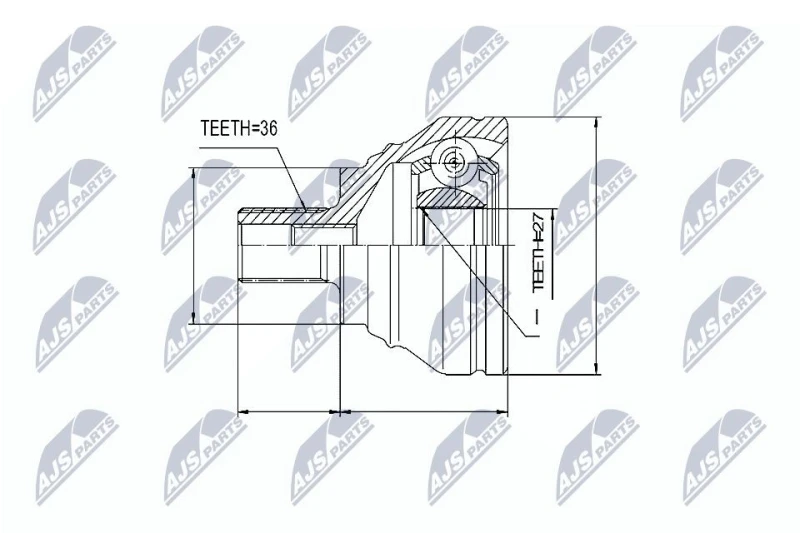 Image of NTY CV joint kit NTY NPZ-SK-009