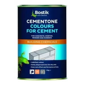 image of Bostik - Cement Dye Concrete Powder Render Mortar Pigment Pointing 1kg Brick Red