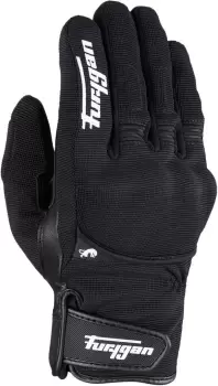 image of Furygan Jet All Saison D3O Motorcycle Gloves, black-white, Size XL, black-white, Size XL