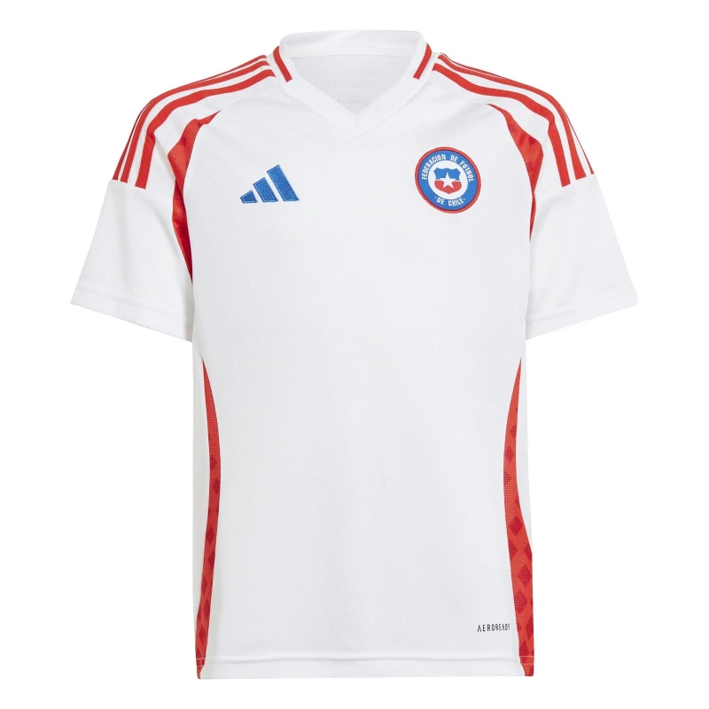 Image of adidas Chile Away Shirt 2024 Junior White male 7-8 Years