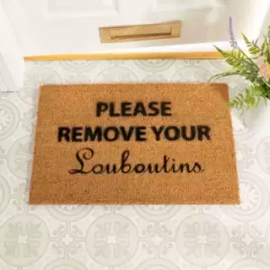 image of Artsy Doormats Please Remove Your Louboutins Doormat