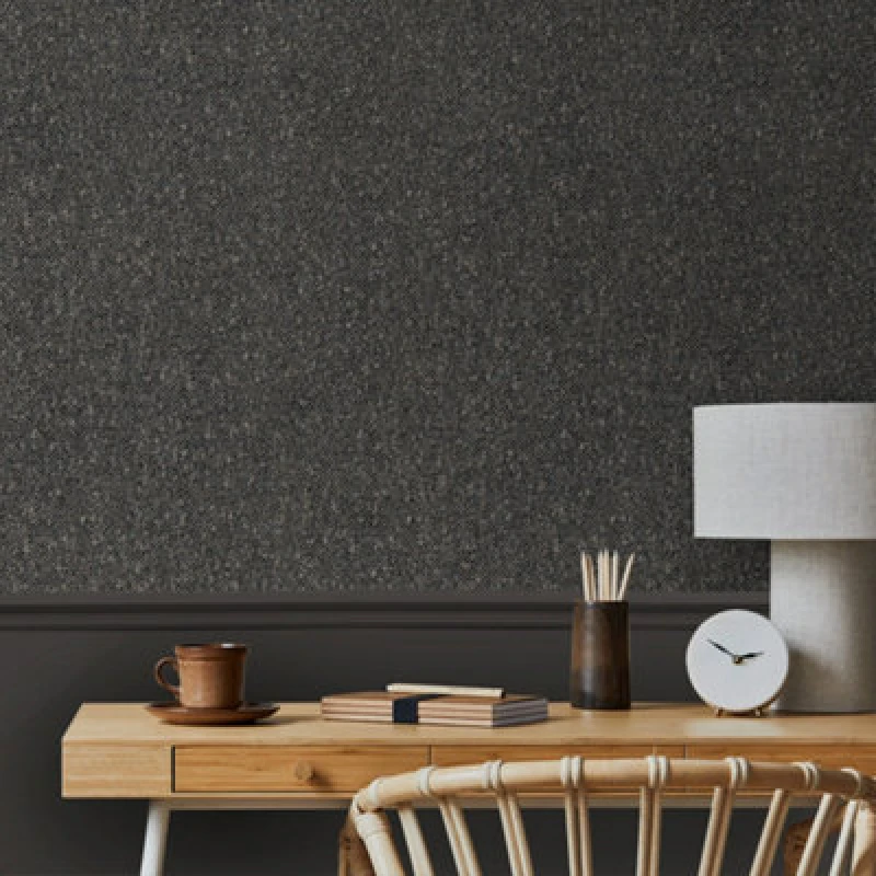 Image of Superfresco Easy Hearthbound Texture Charcoal Wallpaper
